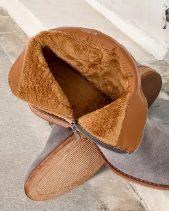 Outlet Botki a'la kowbojki na krytym koturnie Patorias Botki Z Grubym Ociepleniem