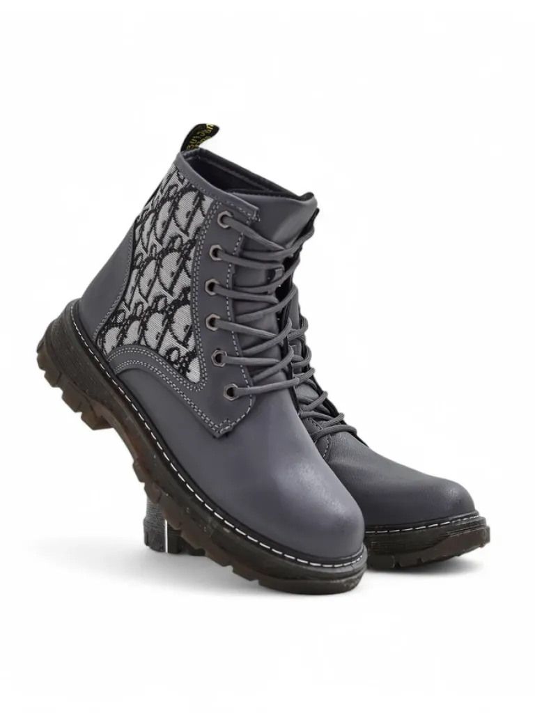 Sale Botki damskie z printem Efrioz Botki Bez Ocieplenia|Botki Na Płaskim Obcasie