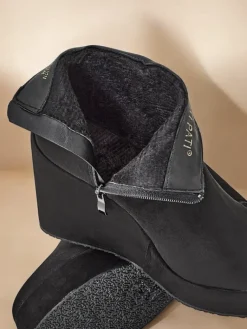 Online Botki damskie na koturnie Sieffa Botki Z Delikatnym Ociepleniem|Botki Na Koturnie