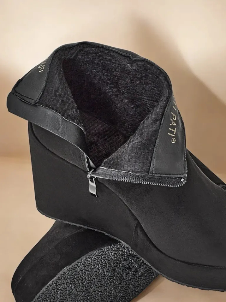 Online Botki damskie na koturnie Sieffa Botki Z Delikatnym Ociepleniem|Botki Na Koturnie