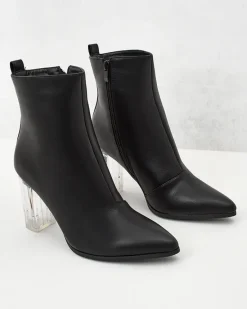 New Botki damskie na słupku Ovnese Botki Bez Ocieplenia|Botki Na Słupku