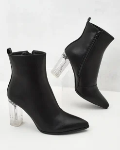 New Botki damskie na słupku Ovnese Botki Bez Ocieplenia|Botki Na Słupku