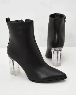 New Botki damskie na słupku Ovnese Botki Bez Ocieplenia|Botki Na Słupku