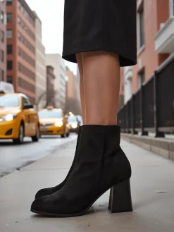 Botki damskie Fiolon Botki Na Słupku|Nowość