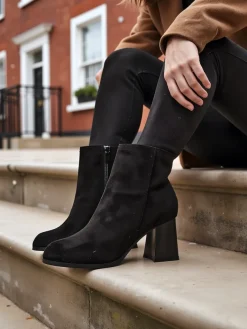 Botki damskie Fiolon Botki Na Słupku|Nowość