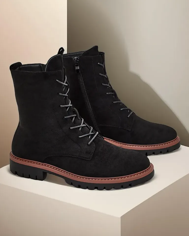 Discount Botki damskie sznurowane Gosop Botki Z Delikatnym Ociepleniem|Botki Sznurowane