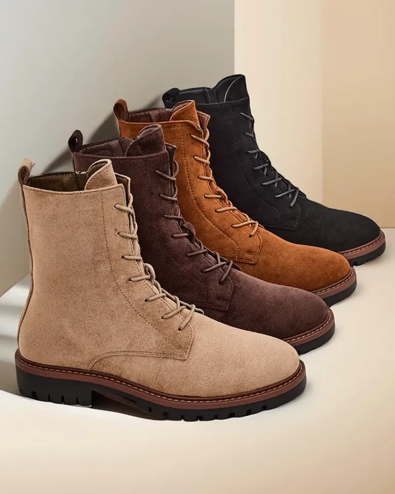 Discount Botki damskie sznurowane Gosop Botki Z Delikatnym Ociepleniem|Botki Sznurowane