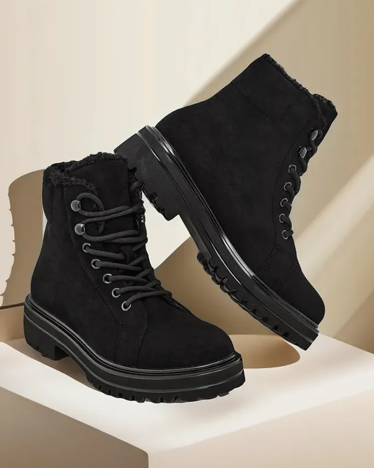 Discount Botki damskie sznurowane Vesot Trapery|Workery