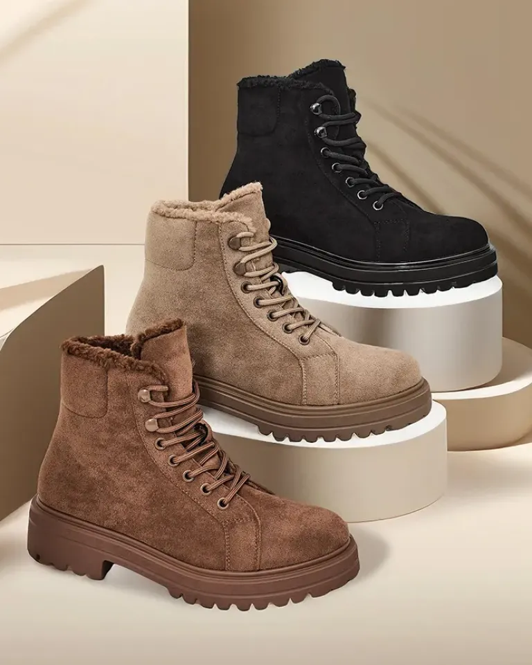 Discount Botki damskie sznurowane Vesot Trapery|Workery