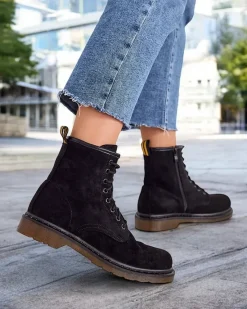 Botki damskie sznurowane Rullo Workery|Botki Bez Ocieplenia