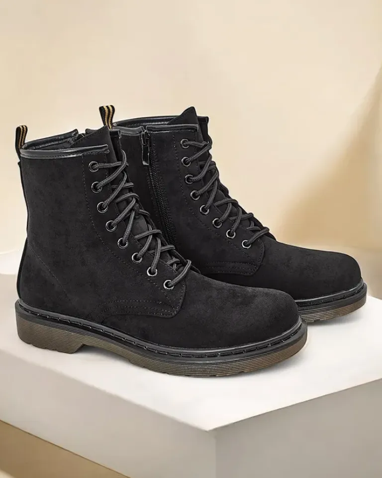 Botki damskie sznurowane Rullo Workery|Botki Bez Ocieplenia