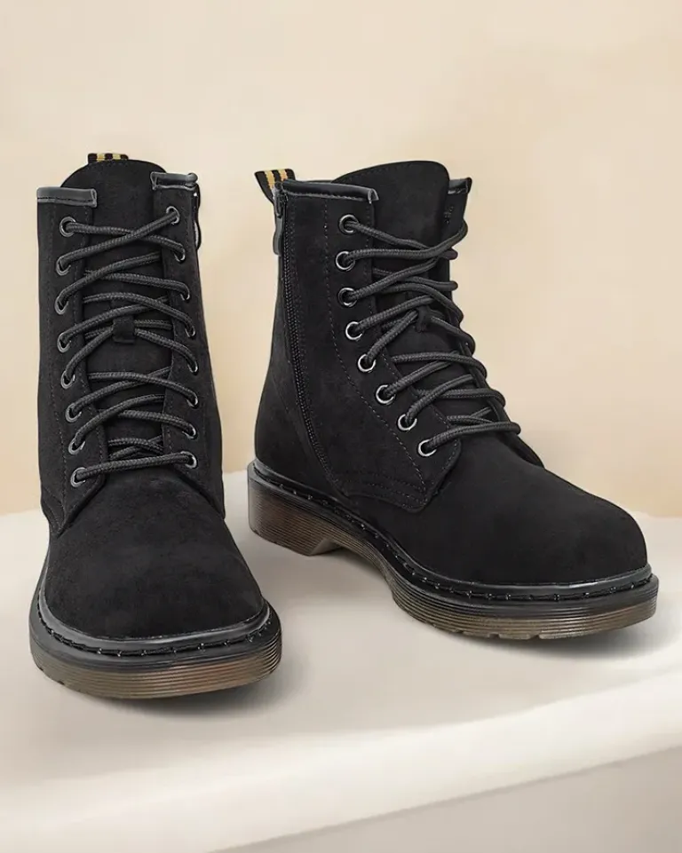 Botki damskie sznurowane Rullo Workery|Botki Bez Ocieplenia