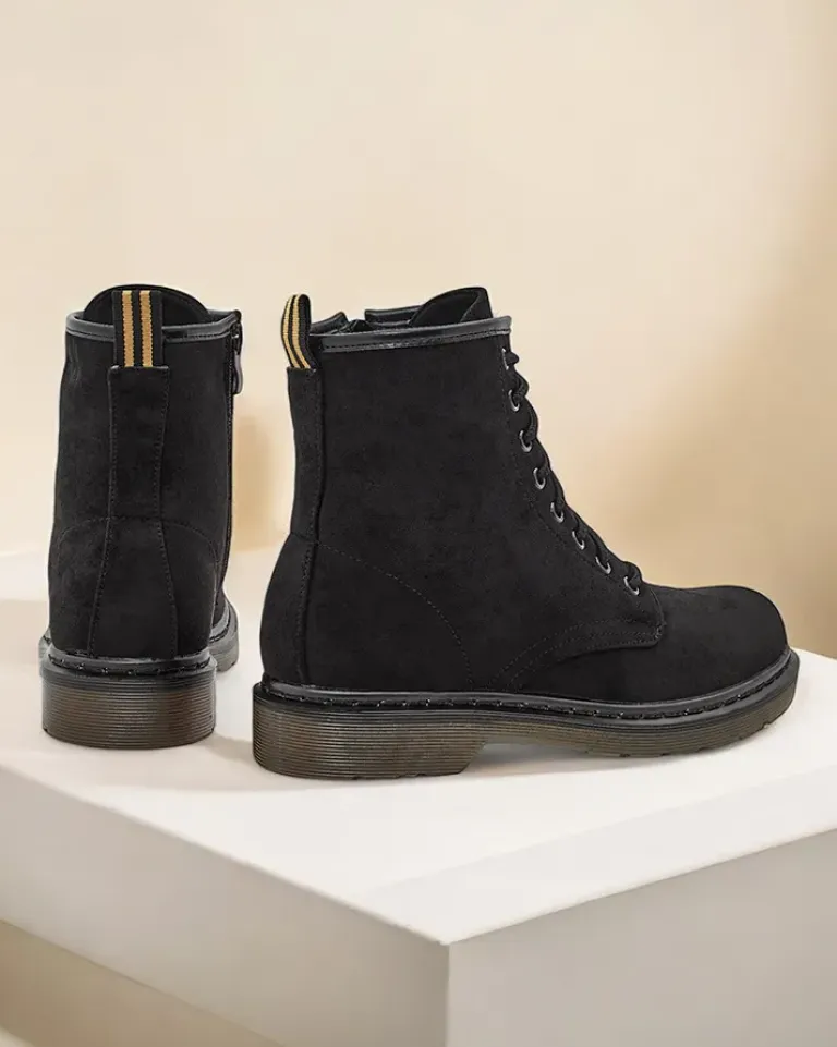 Botki damskie sznurowane Rullo Workery|Botki Bez Ocieplenia