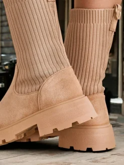 Online Botki damskie wsuwane Derette Botki Bez Ocieplenia|Botki Na Płaskim Obcasie