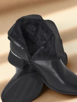 Best Botki damskie Etitto Botki Z Delikatnym Ociepleniem|Botki Na Słupku