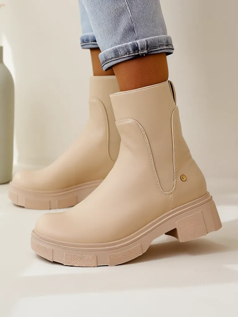 Best Botki damskie Esior Botki Z Delikatnym Ociepleniem|Botki Na Słupku