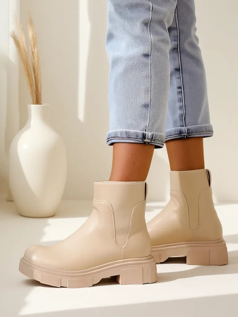 Best Botki damskie Esior Botki Z Delikatnym Ociepleniem|Botki Na Słupku