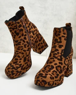 Clearance Botki damskie na słupku Tonia Botki Bez Ocieplenia|Botki Na Słupku