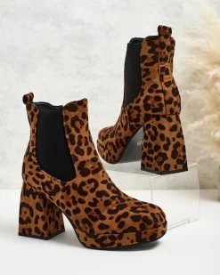 Clearance Botki damskie na słupku Tonia Botki Bez Ocieplenia|Botki Na Słupku