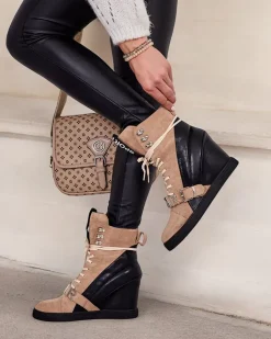 Online botki na koturnie damskie Ronii Botki Bez Ocieplenia|Botki Na Koturnie