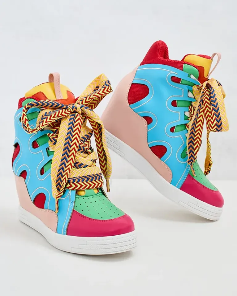 Clearance botki na koturnie damskie Ropon Botki Bez Ocieplenia|Botki Na Koturnie