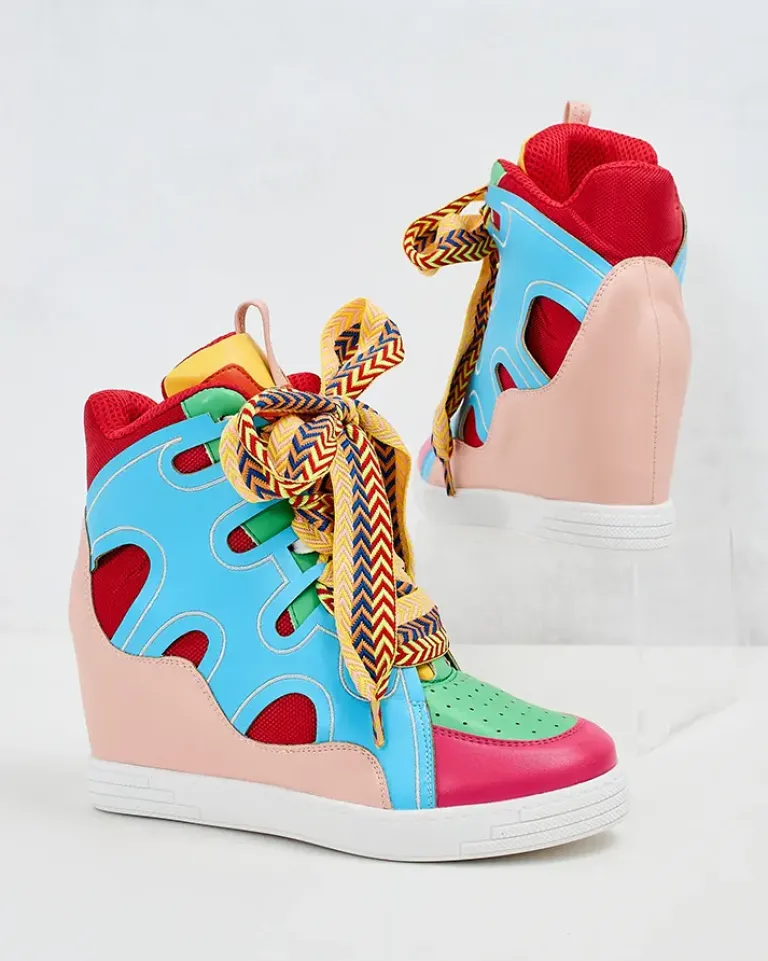 Clearance botki na koturnie damskie Ropon Botki Bez Ocieplenia|Botki Na Koturnie