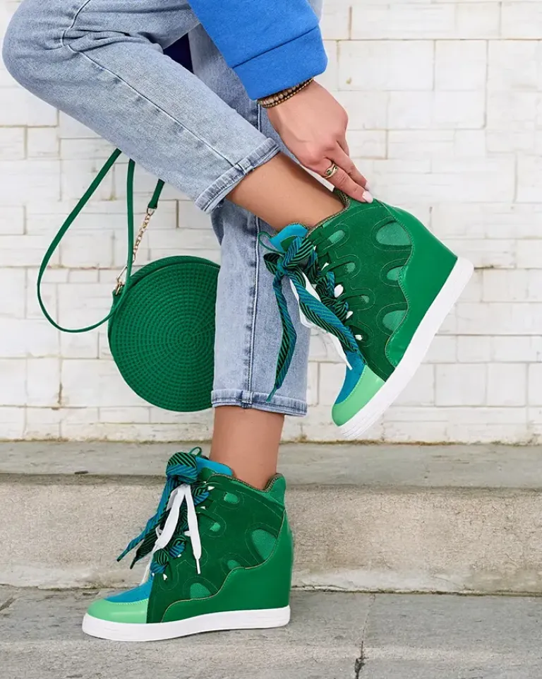 Hot botki na koturnie damskie Ropon Botki Bez Ocieplenia|Botki Na Koturnie