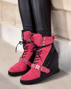 New botki na koturnie damskie Ronii Botki Bez Ocieplenia|Botki Na Koturnie