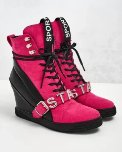 New botki na koturnie damskie Ronii Botki Bez Ocieplenia|Botki Na Koturnie