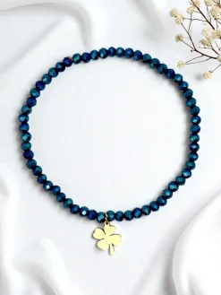 Best Bransoletka damska z zawieszką koniczynki Damskie Biżuteria