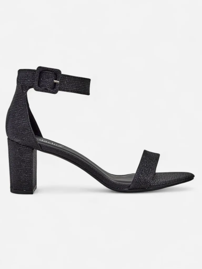 Discount Brokatowe damskie sandały Montrea Sandały Na Słupku