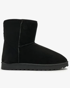 Buty śniegowce damskie w czarnym kolorze Aener Śniegowce|Botki Z Delikatnym Ociepleniem