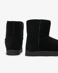 Buty śniegowce damskie w czarnym kolorze Aener Śniegowce|Botki Z Delikatnym Ociepleniem