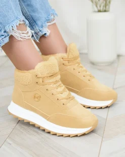 Clearance Buty sportowe damskie z ociepleniem w kolorze jasnom Cerrto Damskie Ocieplane|Sneakersy