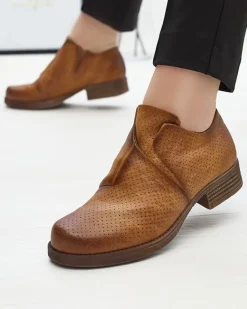 Clearance owe damskie eko skórzane półbuty Ilioppa Półbuty