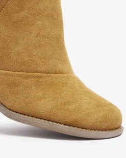 Best owe damskie ocieplane botki na słupku Karela Botki Z Delikatnym Ociepleniem|Botki Na Słupku