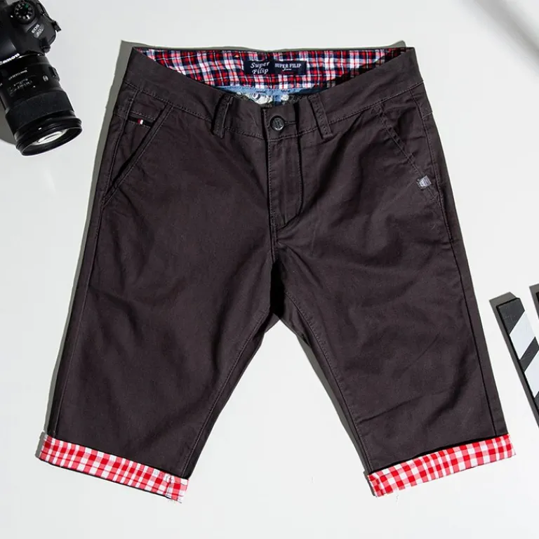 Online Ciemnoszare męskie spodenki z mi wstawkami Spodnie|Spodnie