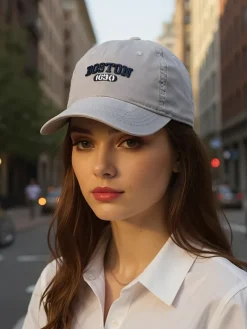 Czapka z Daszkiem Unisex Boston Vibe Damskie Czapki|Czapki I Kapelusze