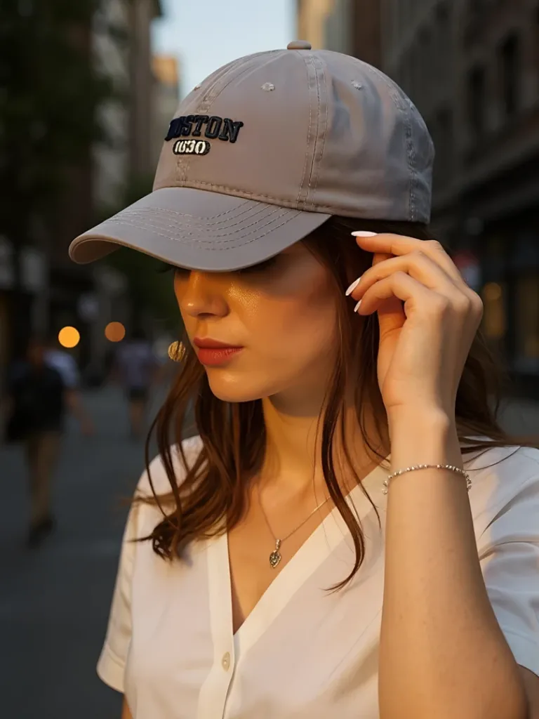 Czapka z Daszkiem Unisex Boston Vibe Damskie Czapki|Czapki I Kapelusze