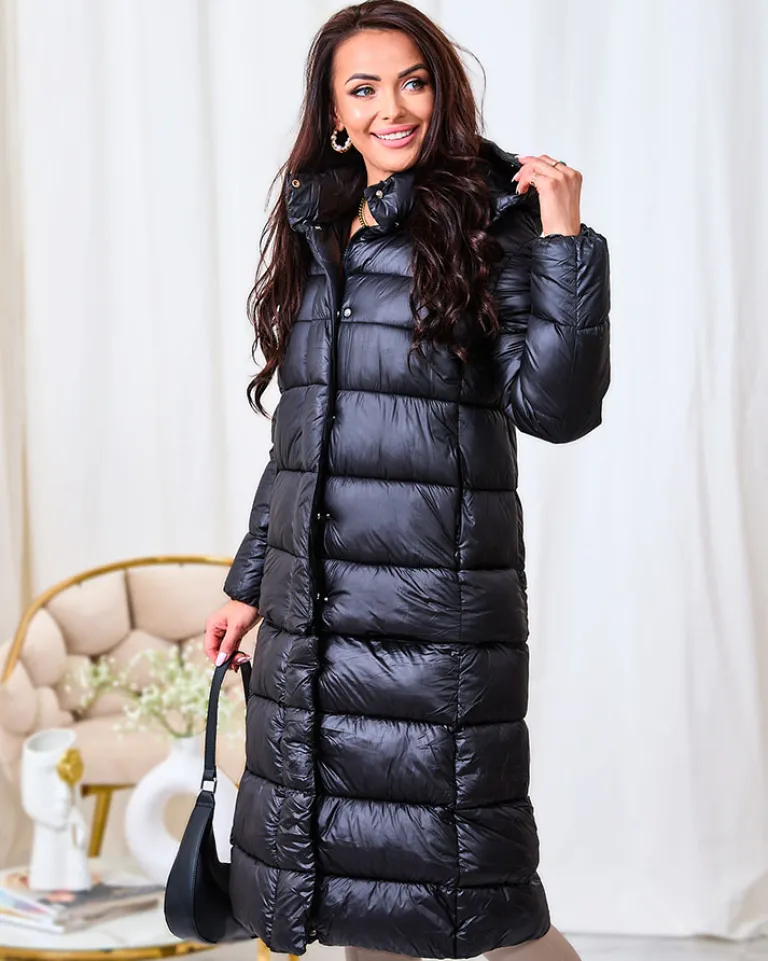 Czarna damska kurtka zimowa Kurtki / Marynarki / Płaszcze