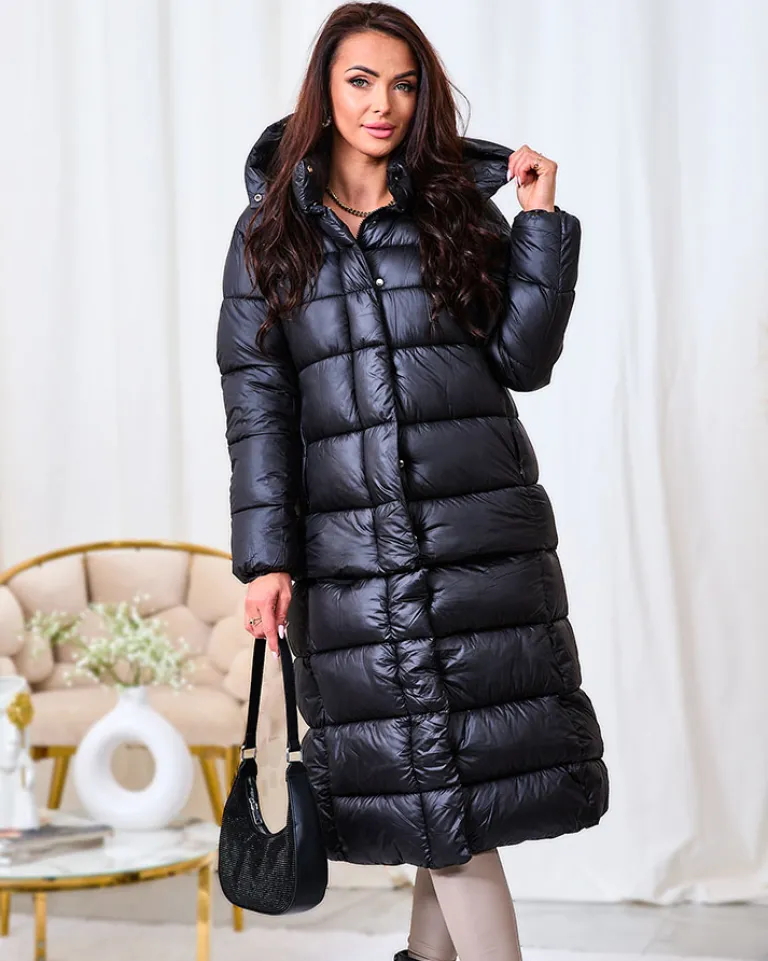 Czarna damska kurtka zimowa Kurtki / Marynarki / Płaszcze