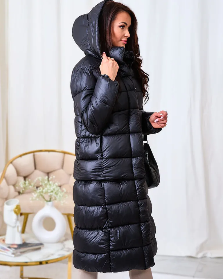 Czarna damska kurtka zimowa Kurtki / Marynarki / Płaszcze