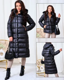 Czarna damska kurtka zimowa Kurtki / Marynarki / Płaszcze