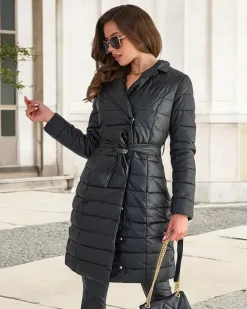 Best Czarna kurtka zimowa damska Kurtki / Marynarki / Płaszcze