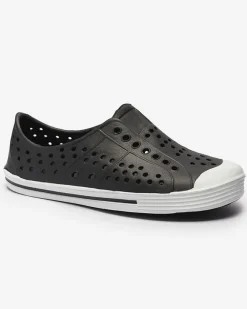 Czarne ażurowe dziecięce gumowe trampki Jiteri Chłopięce|Dziewczęce