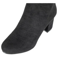 Hot Czarne botki na wyższym słupku Soleah Botki Bez Ocieplenia|Botki Na Słupku