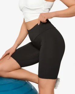 Discount Czarne damskie legginsy kolarki Krótkie Spodenki|Legginsy / Tregginsy