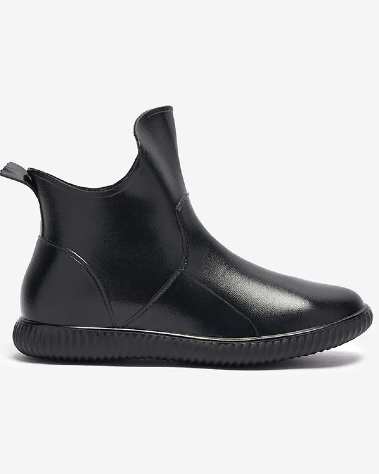 Discount Czarne damskie kalosze Alcada Kalosze Matowe