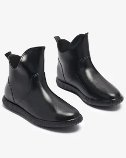 Discount Czarne damskie kalosze Alcada Kalosze Matowe