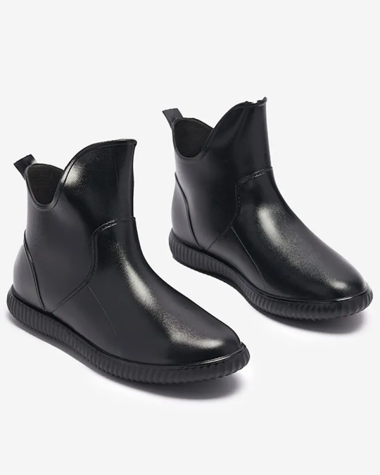 Discount Czarne damskie kalosze Alcada Kalosze Matowe